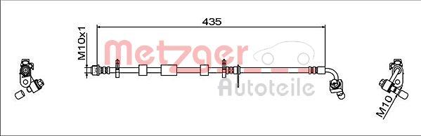 Metzger 4111929 - Flessibile del freno autozon.pro