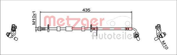 Metzger 4111928 - Flessibile del freno autozon.pro