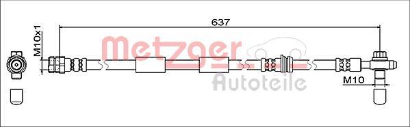 Metzger 4111475 - Flessibile del freno autozon.pro