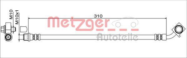 Metzger 4111551 - Flessibile del freno autozon.pro