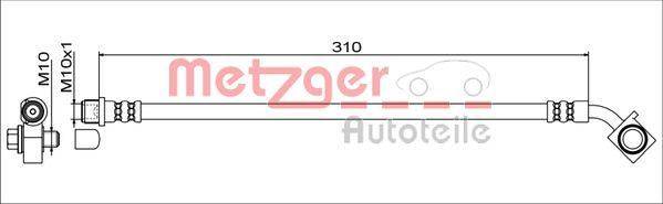 Metzger 4111552 - Flessibile del freno autozon.pro