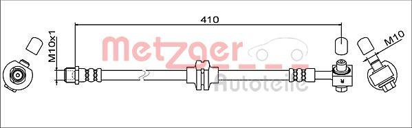 Metzger 4111608 - Flessibile del freno autozon.pro