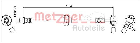 Metzger 4111607 - Flessibile del freno autozon.pro