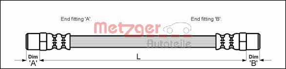 Metzger 4111681 - Flessibile del freno autozon.pro