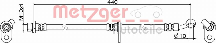 Metzger 4111847 - Flessibile del freno autozon.pro