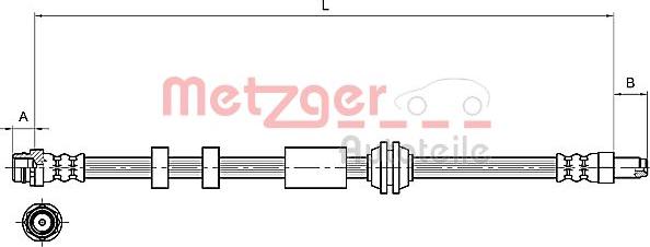 Metzger 4111216 - Flessibile del freno autozon.pro