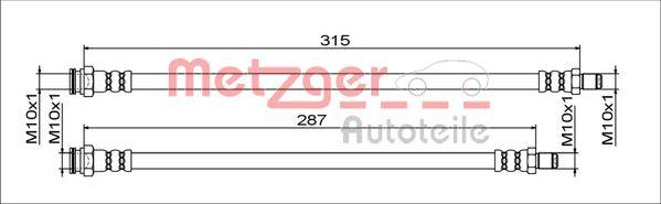 Metzger 4111791 - Flessibile del freno autozon.pro