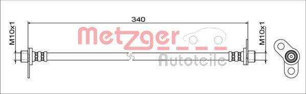 Metzger 4111745 - Flessibile del freno autozon.pro