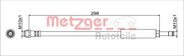 Metzger 4111786 - Flessibile del freno autozon.pro