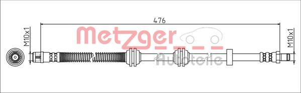 Metzger 4111788 - Flessibile del freno autozon.pro