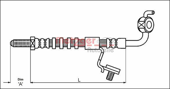 Metzger 4113513 - Flessibile del freno autozon.pro