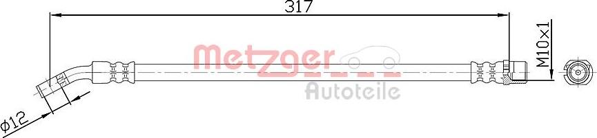 Metzger 4113680 - Flessibile del freno autozon.pro