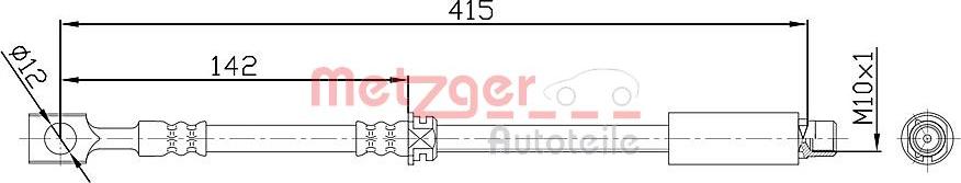 Metzger 4113679 - Flessibile del freno autozon.pro