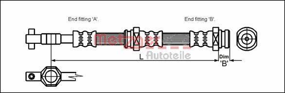 Metzger 4113304 - Flessibile del freno autozon.pro