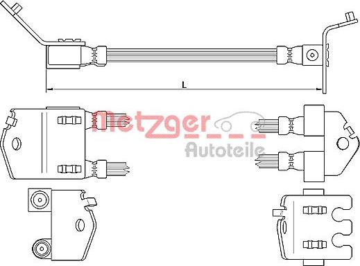 Metzger 4112547 - Flessibile del freno autozon.pro