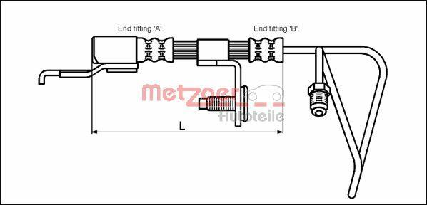 Metzger 4112511 - Flessibile del freno autozon.pro