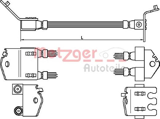 Metzger 4112544 - Flessibile del freno autozon.pro