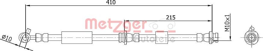 Metzger 4112536 - Flessibile del freno autozon.pro