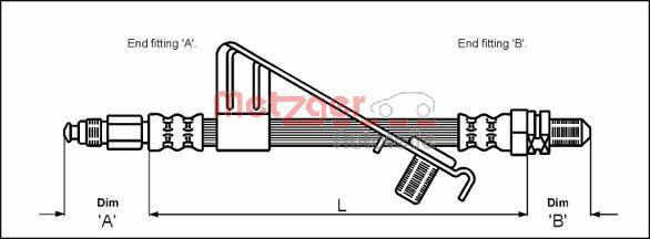 Metzger 4112528 - Flessibile del freno autozon.pro