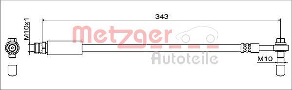 Metzger 4112042 - Flessibile del freno autozon.pro