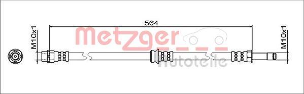 Metzger 4112068 - Flessibile del freno autozon.pro