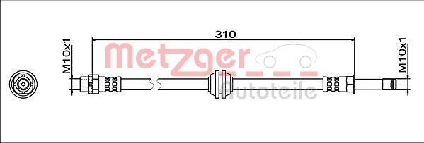 Metzger 4112063 - Flessibile del freno autozon.pro