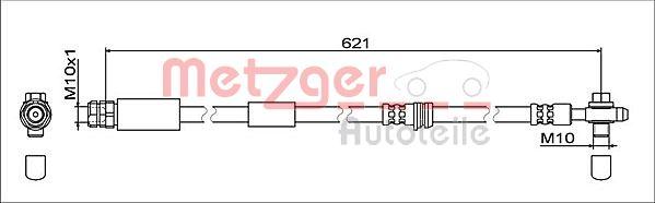 Metzger 4112032 - Flessibile del freno autozon.pro