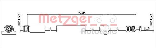 Metzger 4112076 - Flessibile del freno autozon.pro