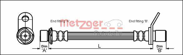 Metzger 4112171 - Flessibile del freno autozon.pro