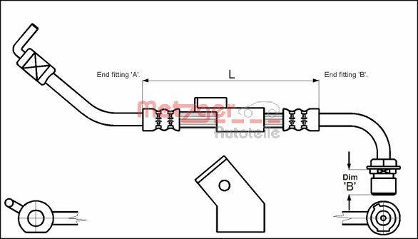 Metzger 4112333 - Flessibile del freno autozon.pro