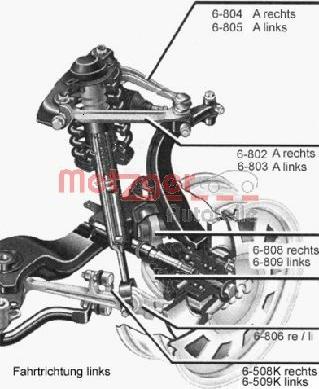 Metzger 58009611 - Braccio oscillante, Sospensione ruota autozon.pro