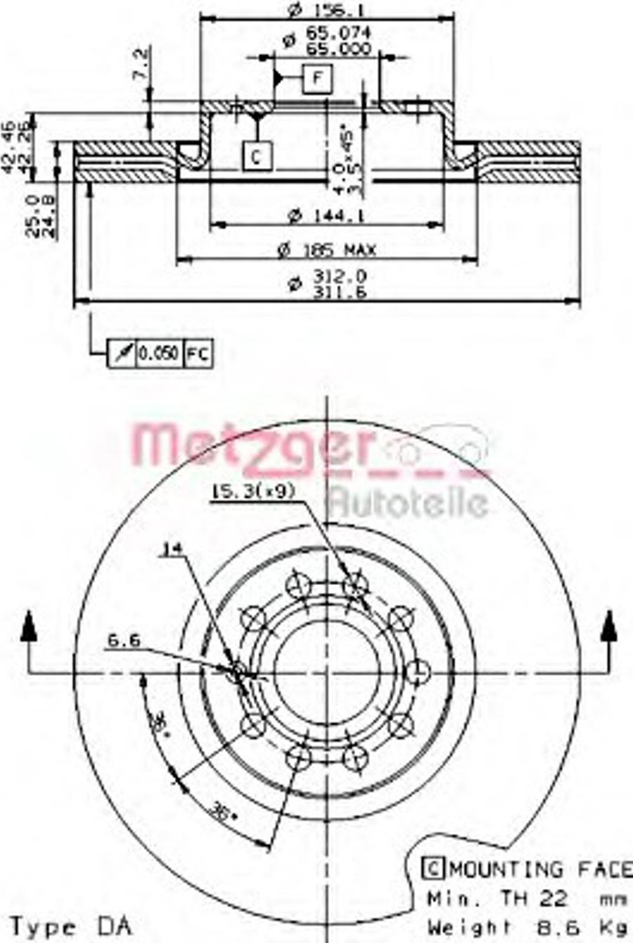 Metzger 6972.10 - Discofreno autozon.pro