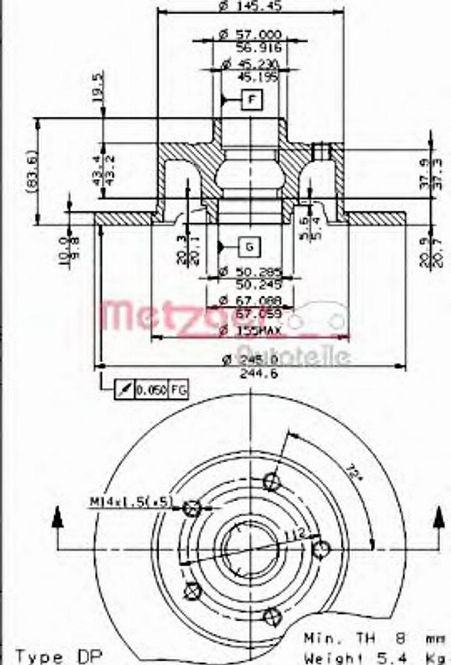 Metzger 6431.00 - Discofreno autozon.pro