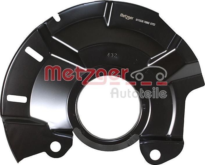 Metzger 6115526 - Lamiera paraspruzzi, Disco freno autozon.pro