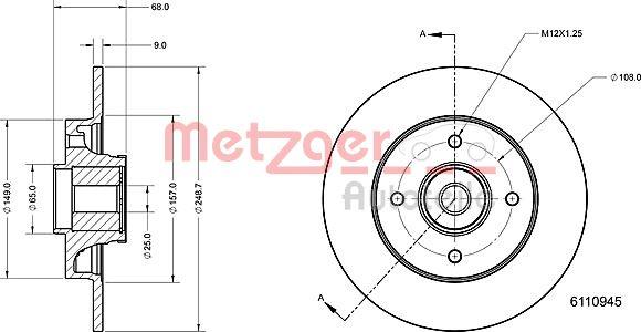 Metzger 6110945 - Discofreno autozon.pro