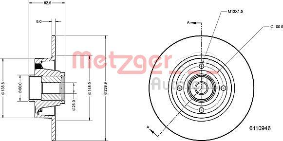 Metzger 6110946 - Discofreno autozon.pro