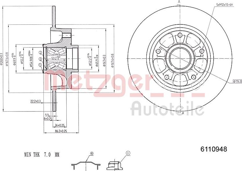 Metzger 6110948 - Discofreno autozon.pro