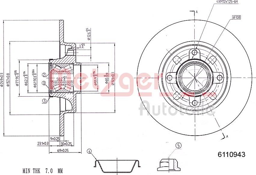 Metzger 6110943 - Discofreno autozon.pro