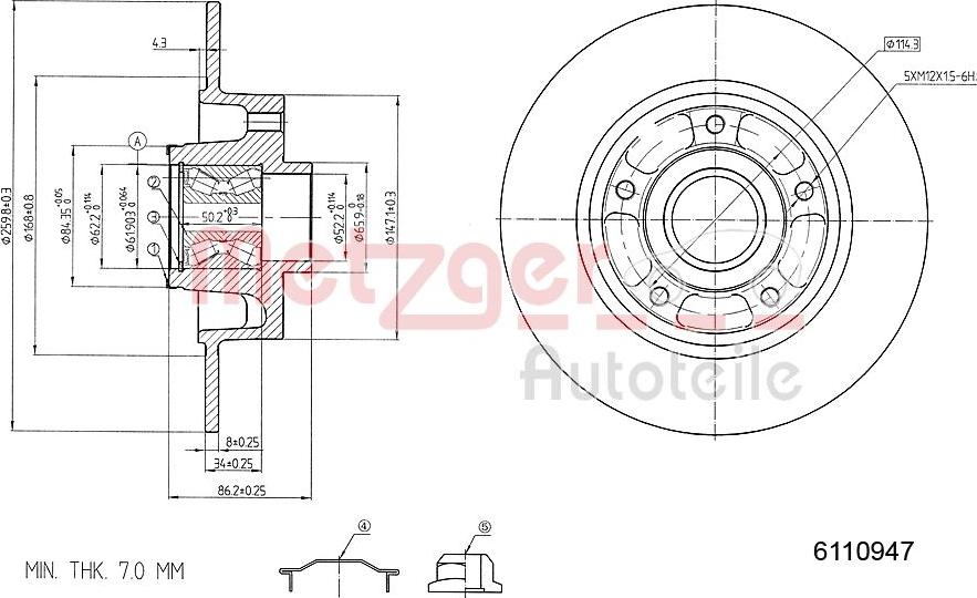 Metzger 6110947 - Discofreno autozon.pro