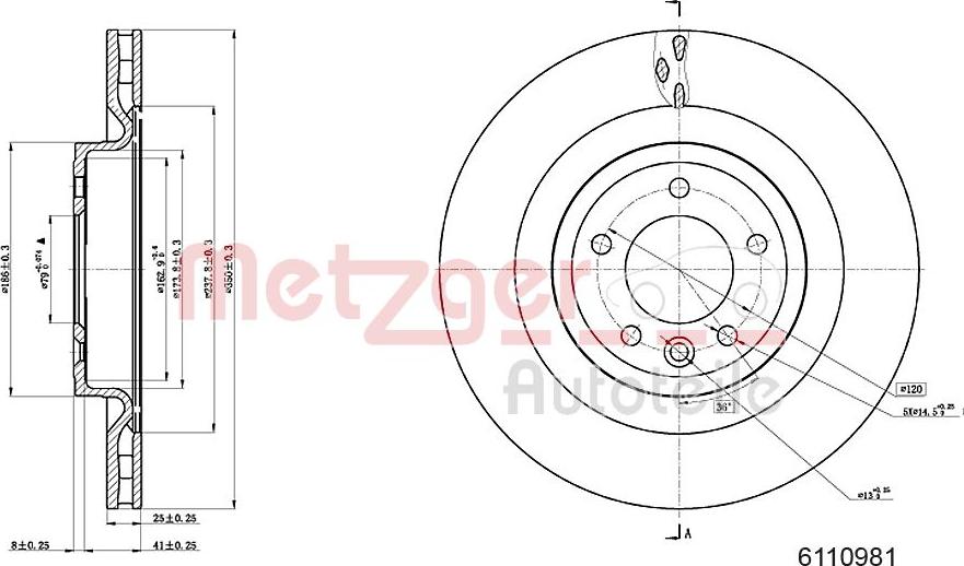 Metzger 6110981 - Discofreno autozon.pro