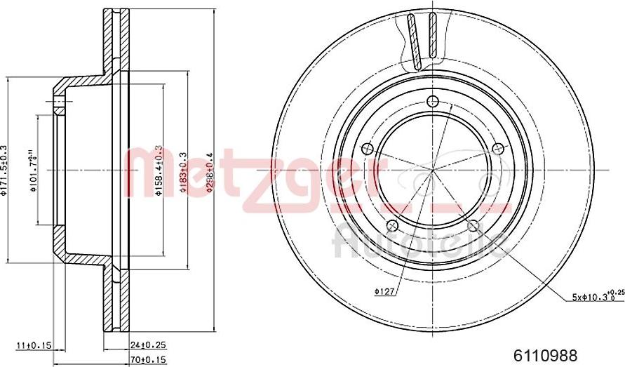 Metzger 6110988 - Discofreno autozon.pro