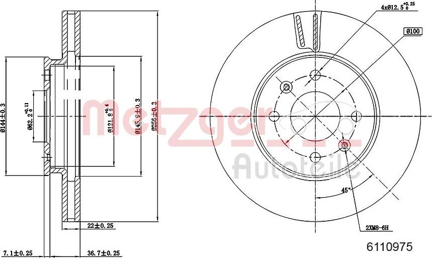 Metzger 6110975 - Discofreno autozon.pro