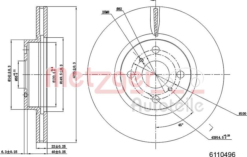 Metzger 6110496 - Discofreno autozon.pro