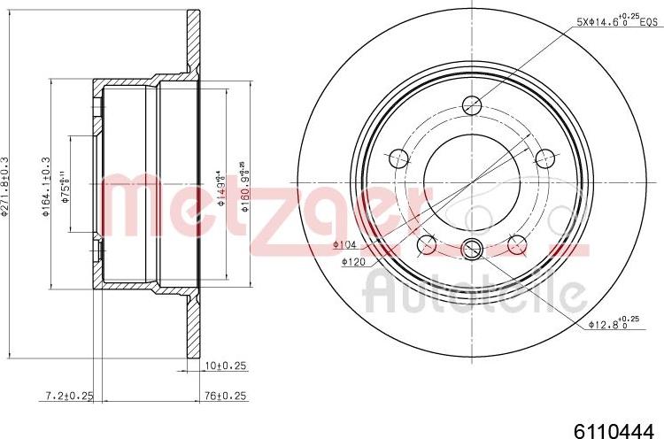 Metzger 6110444 - Discofreno autozon.pro