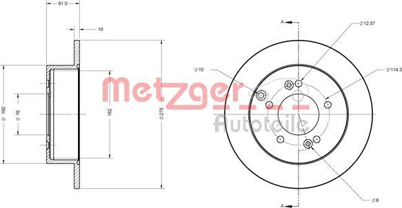 Metzger 6110459 - Discofreno autozon.pro