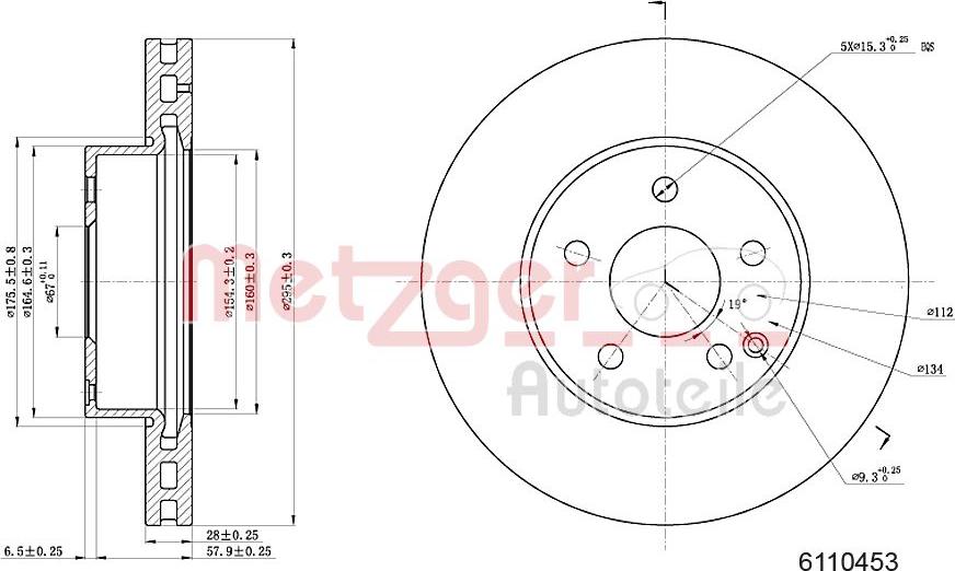 Metzger 6110453 - Discofreno autozon.pro