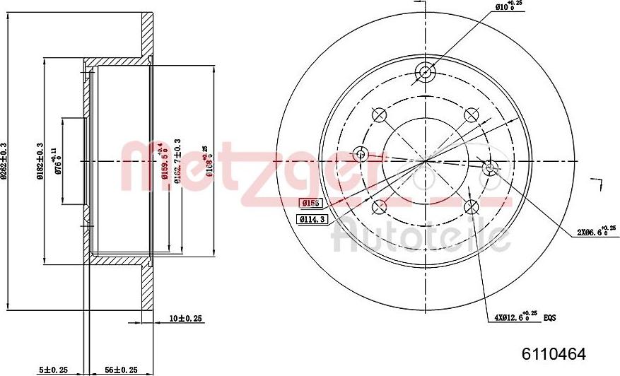 Metzger 6110464 - Discofreno autozon.pro