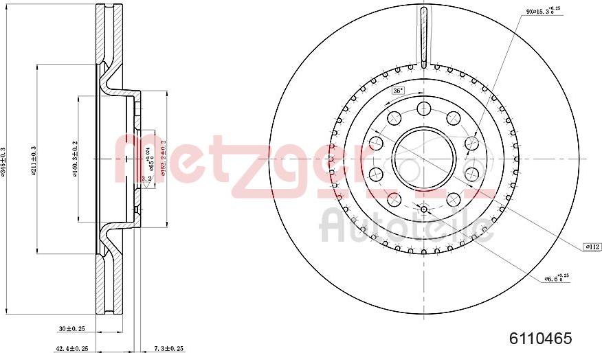 Metzger 6110465 - Discofreno autozon.pro