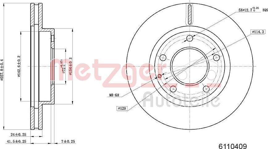 Metzger 6110409 - Discofreno autozon.pro