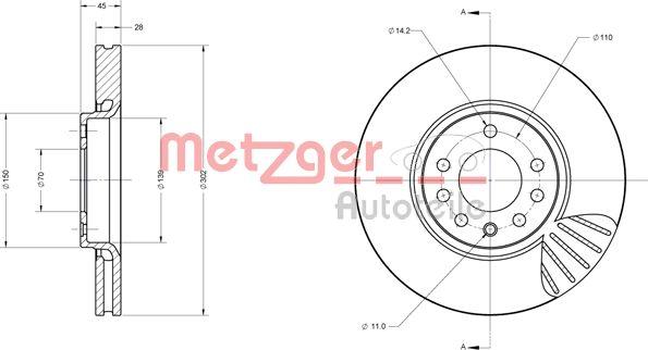 Metzger 6110404 - Discofreno autozon.pro